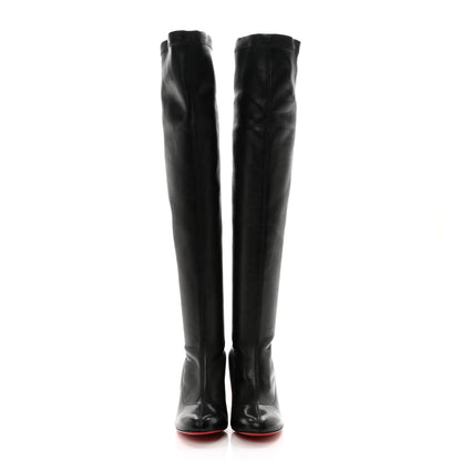 Christian Louboutin Nappa Spiked Study Stretch 85 Over The Knee Boots 35.5 Black 2 of 7