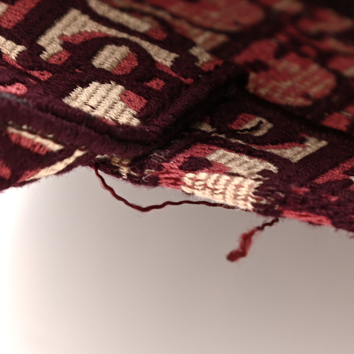 Oblique Medium Book Tote Burgundy Multicolor