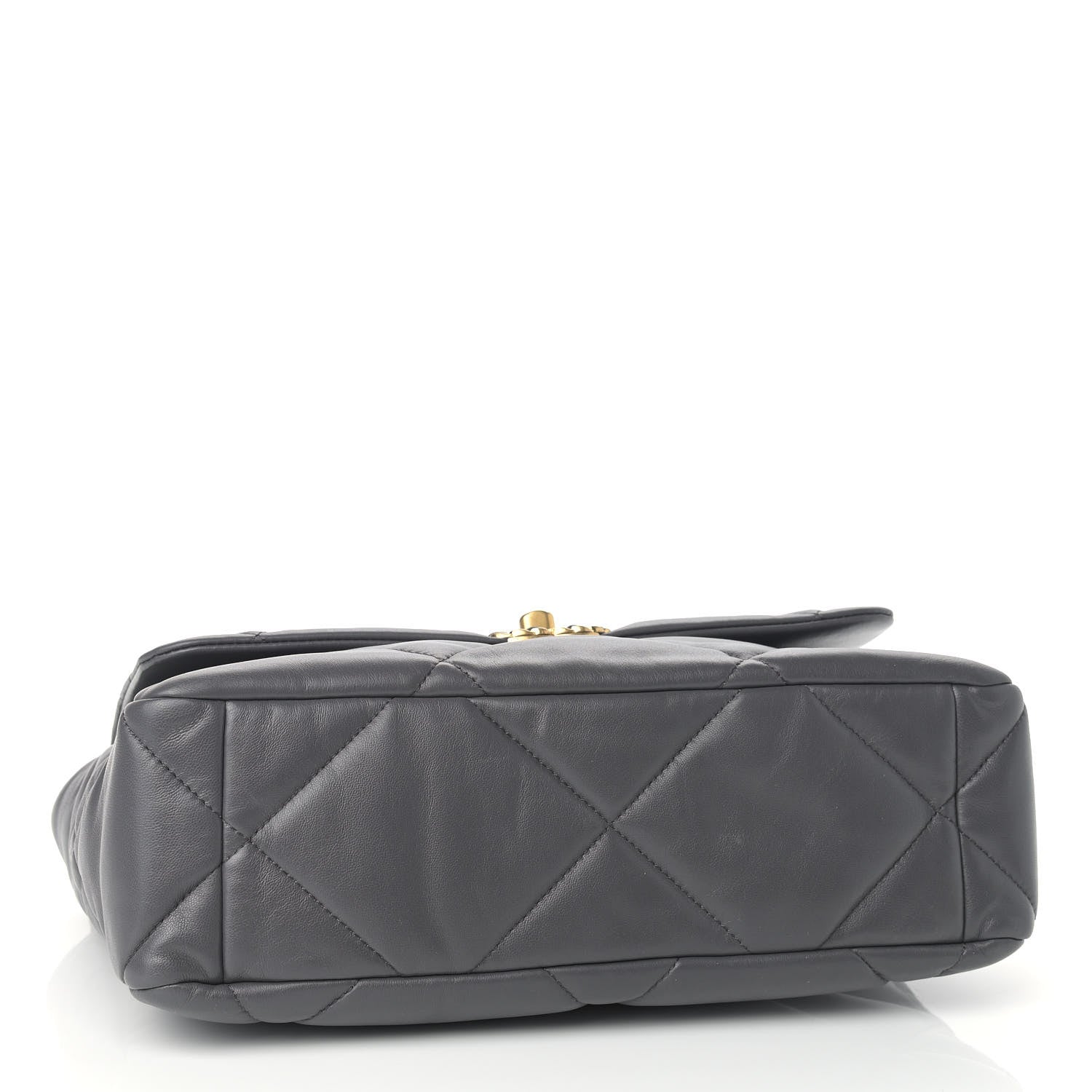 Chanel Lambskin Quilted Large Chanel 19 Flap Dark Grey 3 of 8
