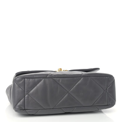 Chanel Lambskin Quilted Large Chanel 19 Flap Dark Grey 3 of 8