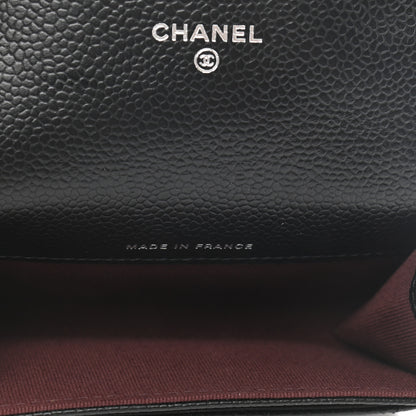 Chanel Caviar Quilted Flap Card Holder Wallet Black 5 of 9