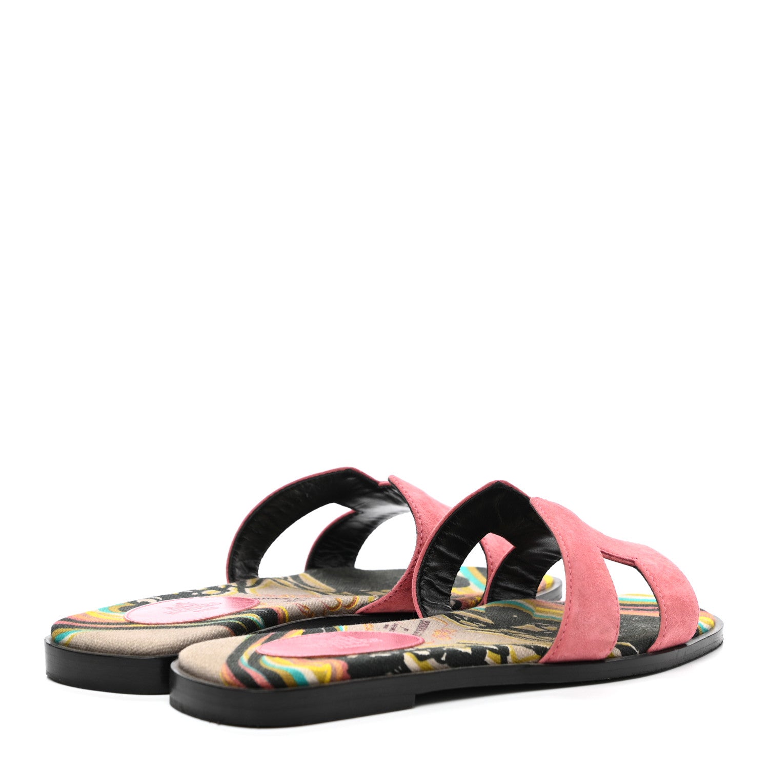Hermes Suede Goatskin Oran Sandals 35.5 Rose De Venice 4 of 9