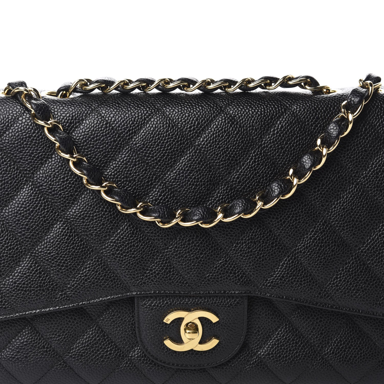 Chanel Caviar Quilted Jumbo Single Flap Black 12 of 12