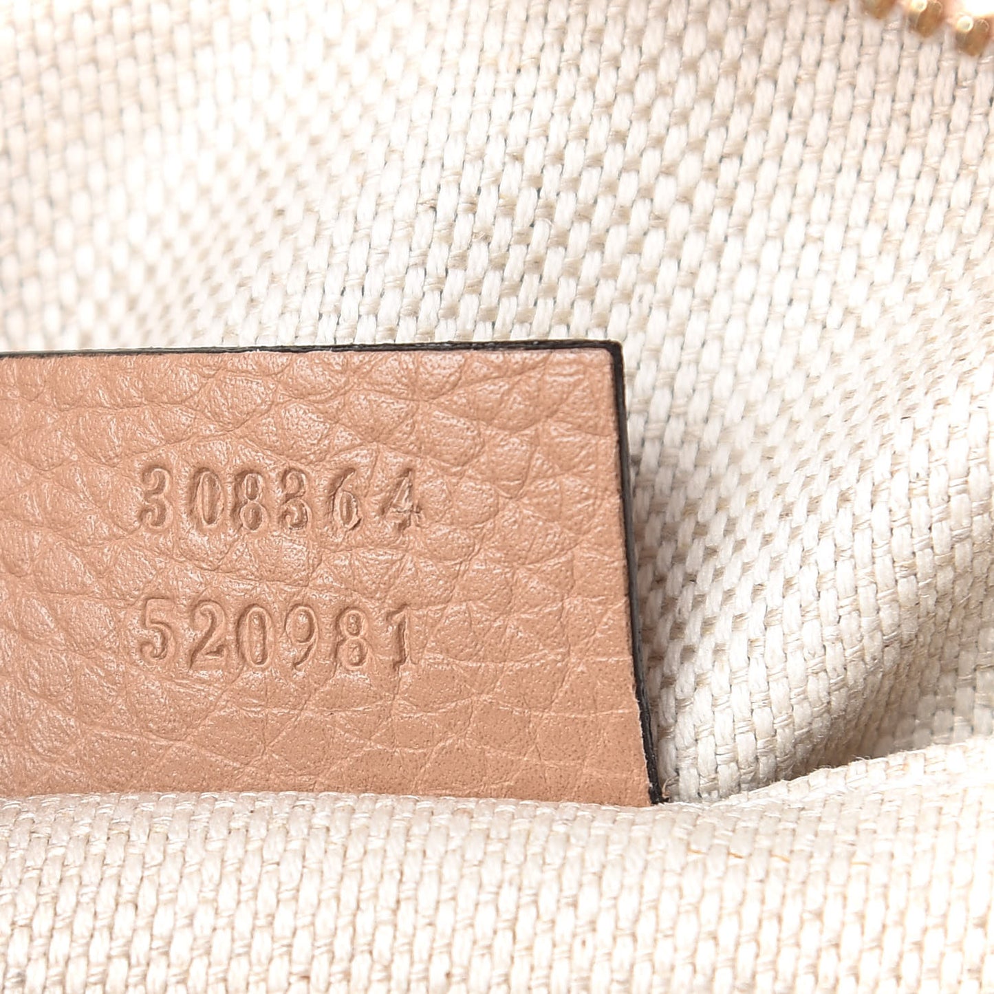 Pebbled Calfskin Small Soho Disco Bag Rose Beige