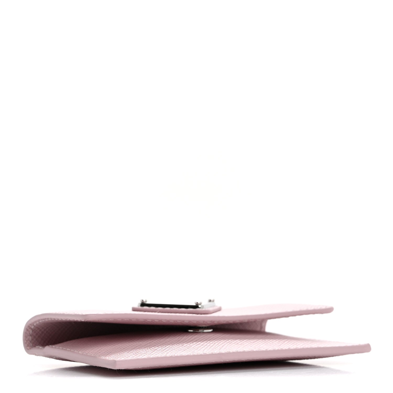 Prada Saffiano Triangle Card Holder Wallet Alabastro 4 of 8