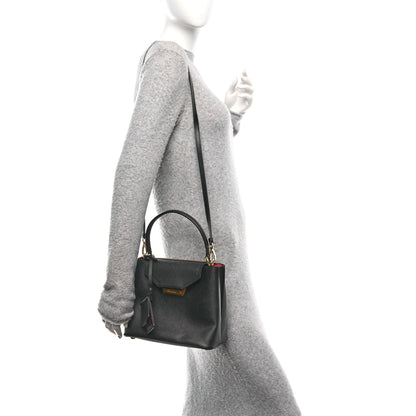 Prada Saffiano Small Ingrid Top Handle Bag Black 2 of 9