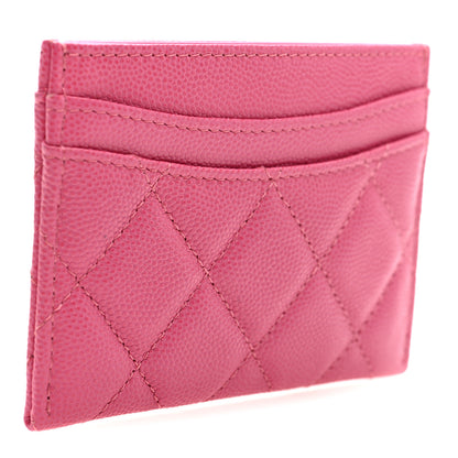 Chanel Caviar Quilted Card Holder Dark Pink 3 of 7