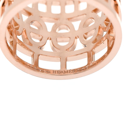 Hermes 18K Rose Gold Chaine d'Ancre Divine Ring 52 6 4 of 4