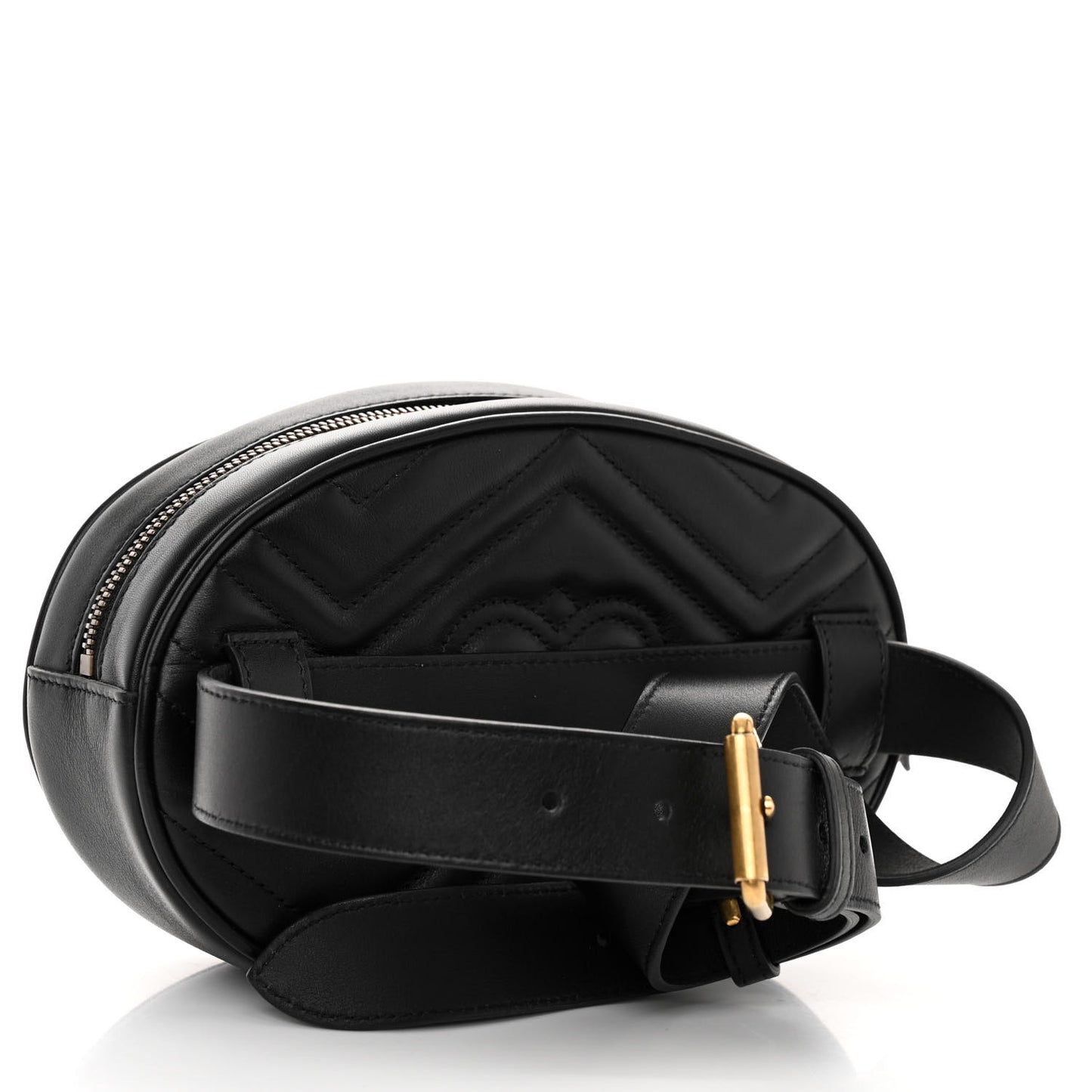 Calfskin Matelasse GG Marmont Belt Bag 85 34 Black