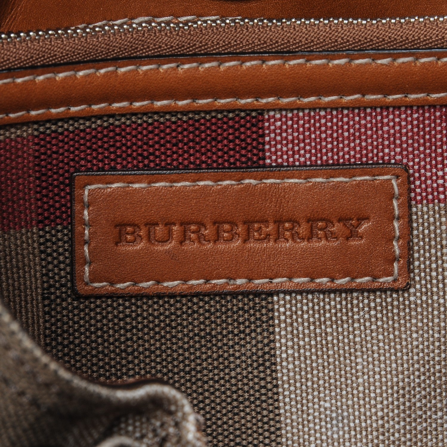 Burberry Canvas Mega Check Medium Maidstone Saddle Brown 6 of 10