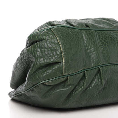 Fendi Crinkled Lambskin Mia Tote Verde Inglese 6 of 8