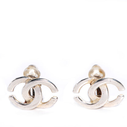 Chanel CC Clip On Earrings Silver 1 of 6