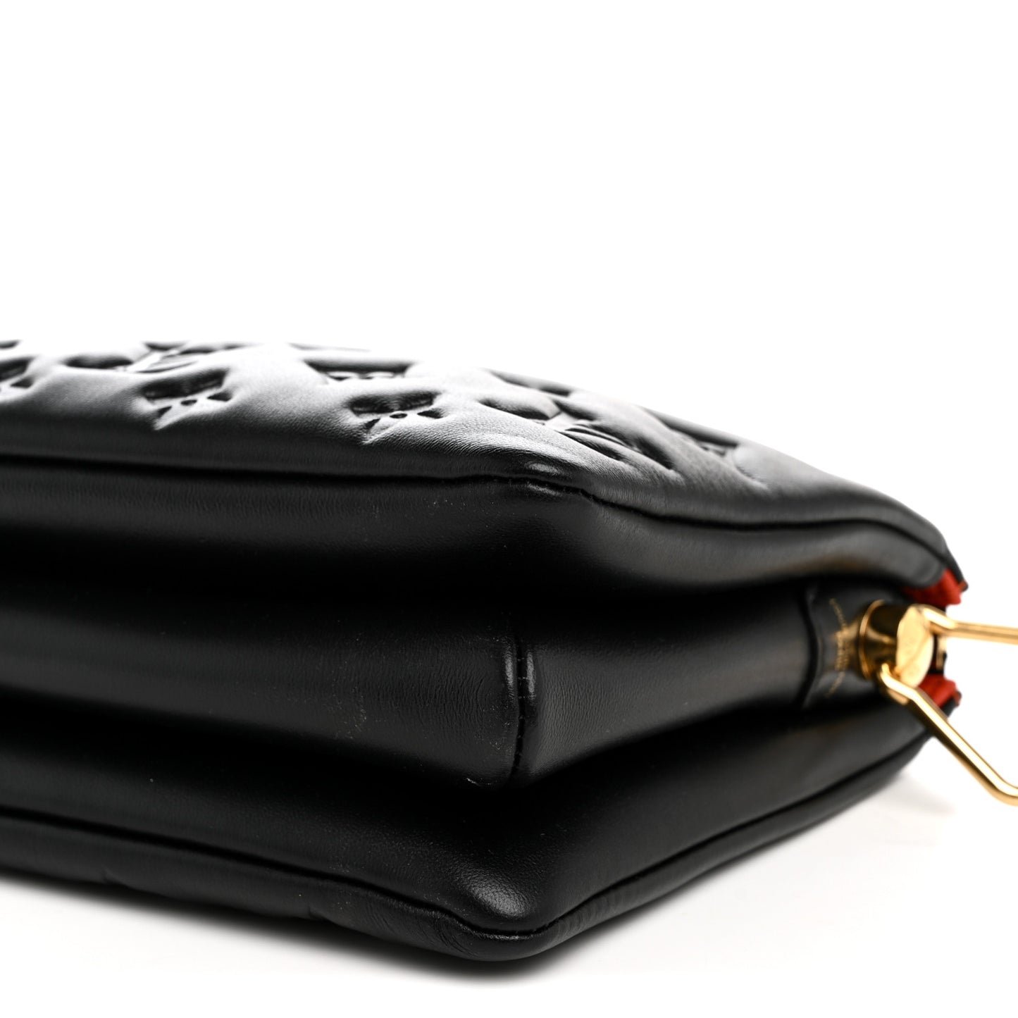 Lambskin Embossed Monogram Coussin BB Black