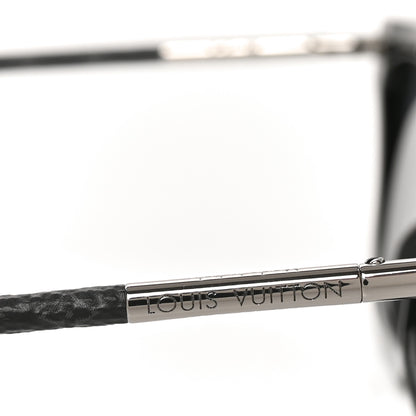 Louis Vuitton Acetate Monogram Blaze Square Sunglasses Z1830U Black 6 of 7