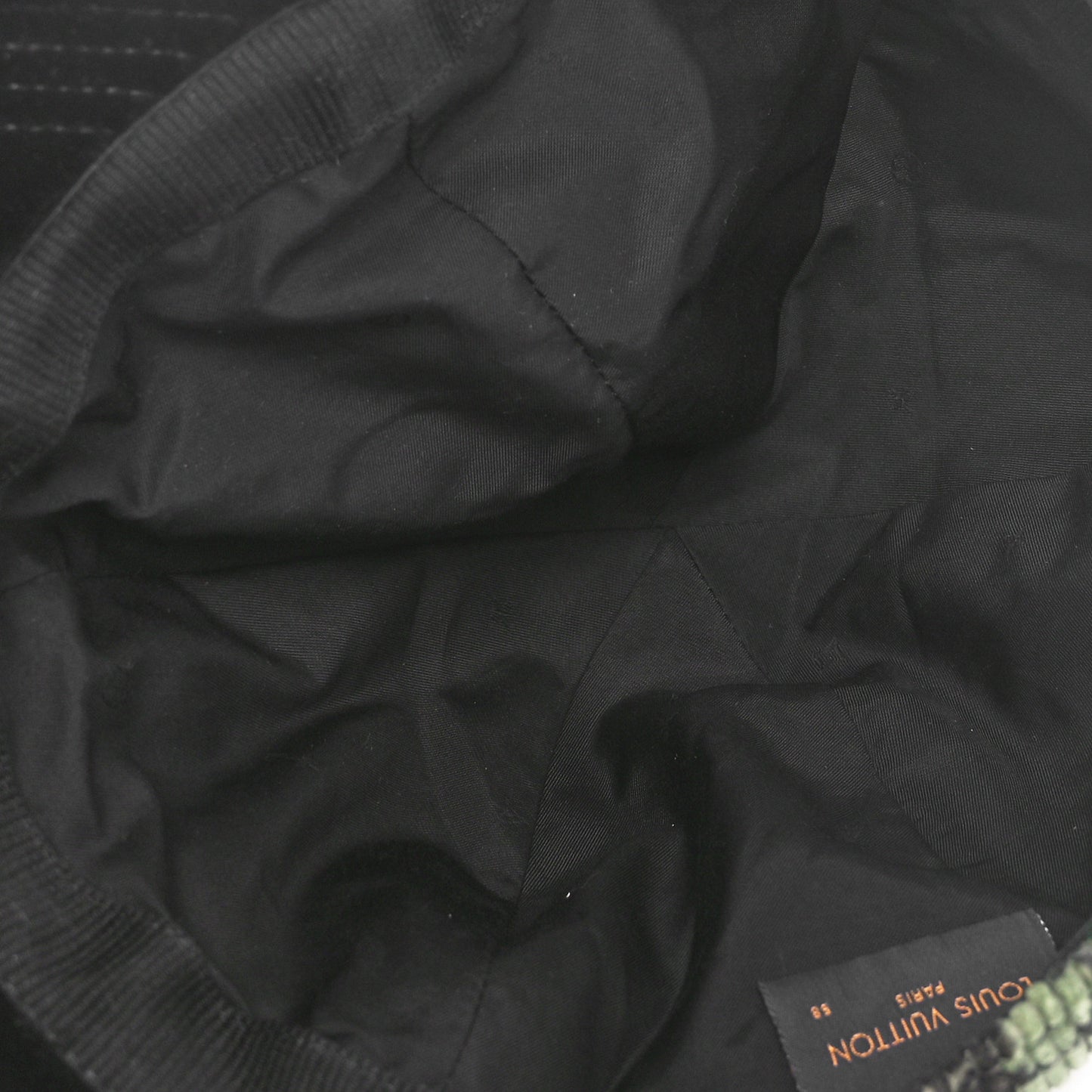 Camoflauge Velvet Monogram Cap 58 Black