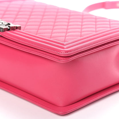 Chanel Lambskin Quilted Large Boy Flap Pink 10 of 14