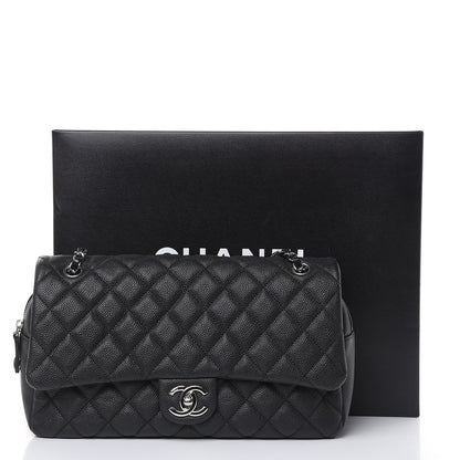Chanel Caviar Quilted Jumbo Easy Flap Black 11 of 11