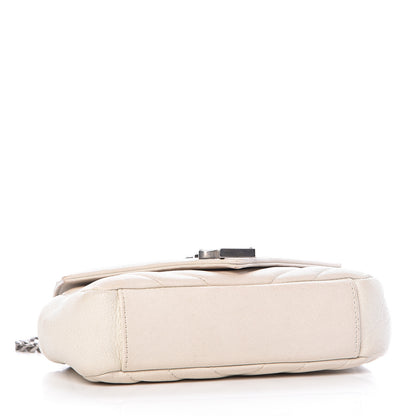 Saint Laurent Sheepskin Matelasse Monogram Classic Baby Chain Bag White 4 of 21