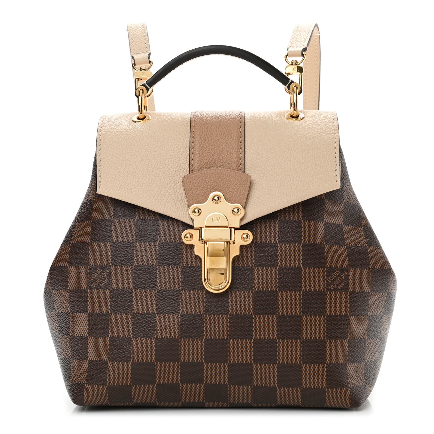 Damier Ebene Clapton Backpack Creme