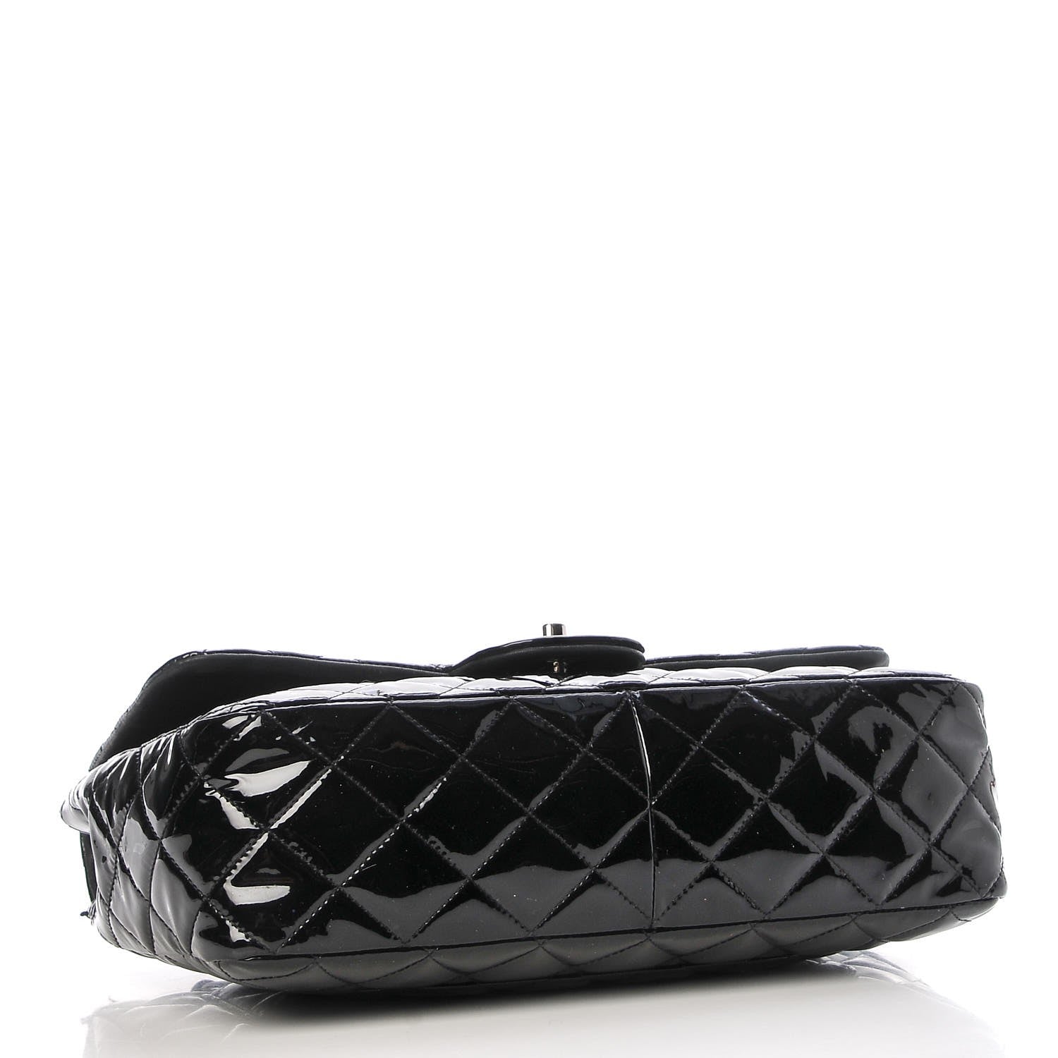Chanel Patent Quilted Jumbo Single Flap Black 5 of 10