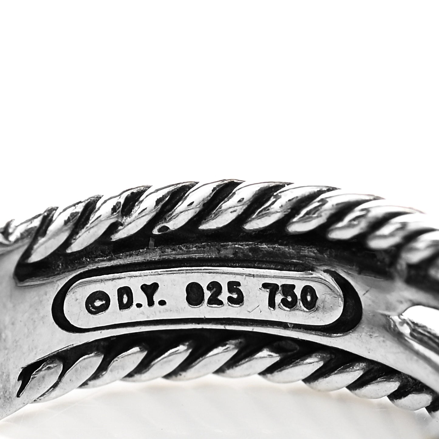 Sterling Silver 18K Yellow Gold 6mm X Crossover Ring 51 5.75