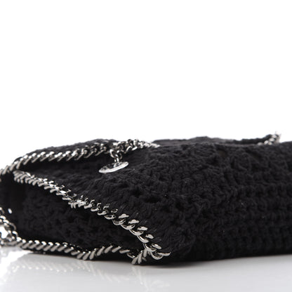 Stella McCartney Cotton Crochet Falabella Ajouree Tote Bag Black 6 of 10