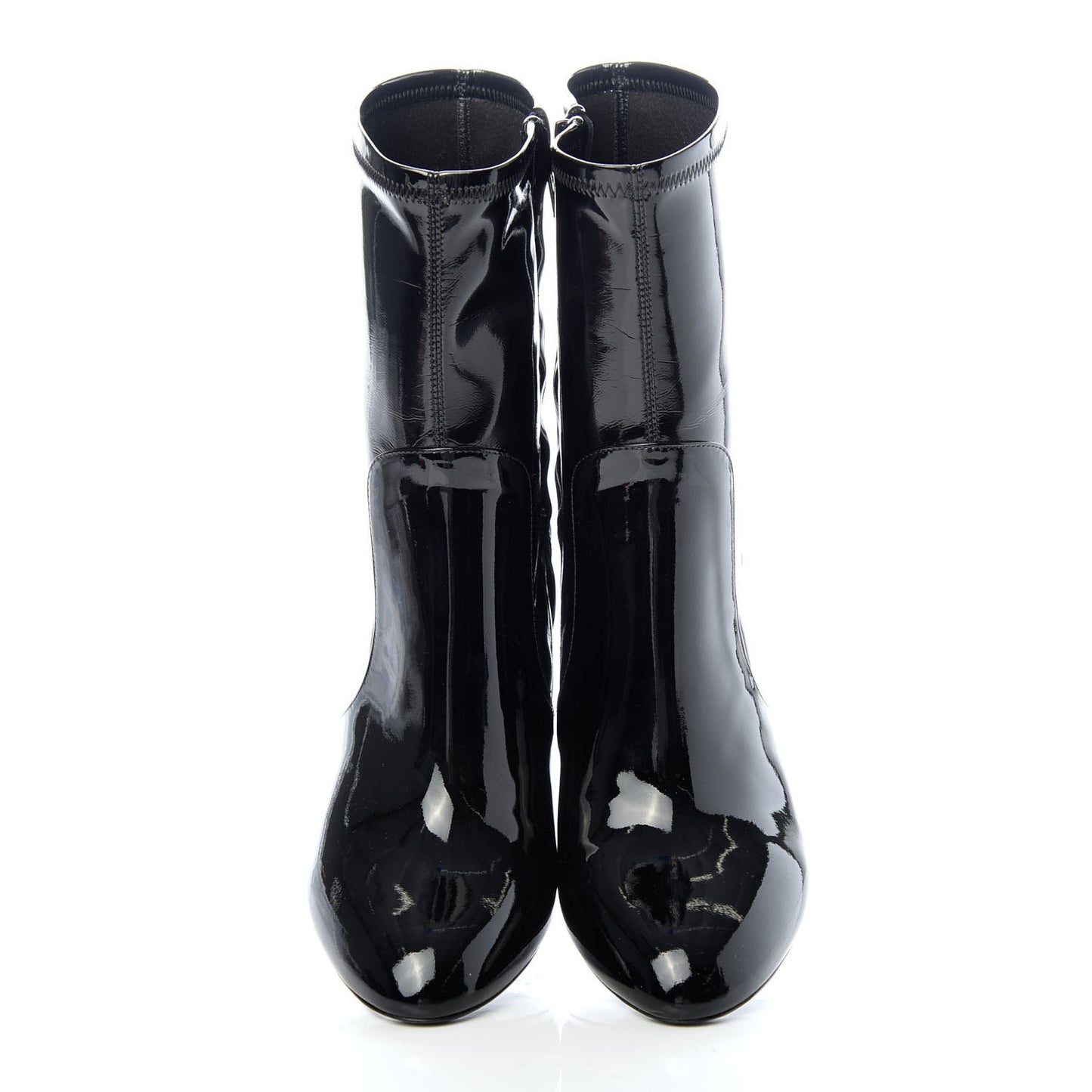 Patent Silhouette Ankle Boots 38.5 Black