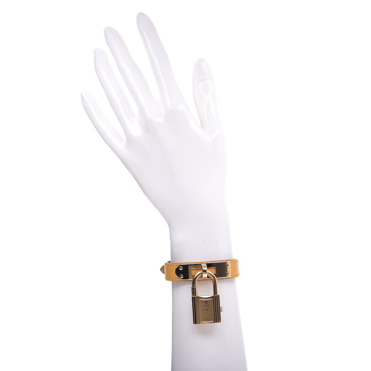 Stainless Steel Courchevel 20mm Kelly Cadena Quartz Watch Jaune