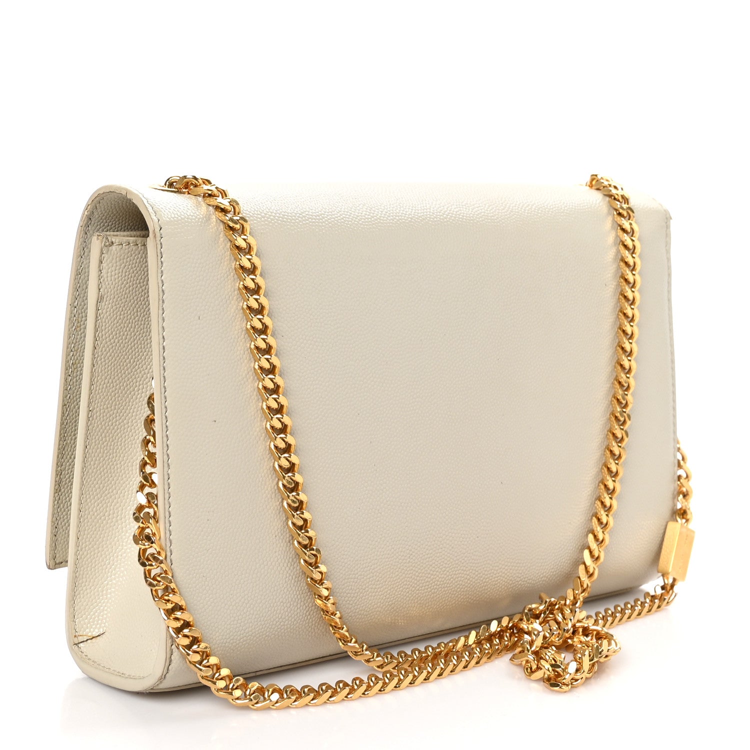 Saint Laurent Grain De Poudre Medium Monogram Kate Satchel Crema Soft 3 of 13