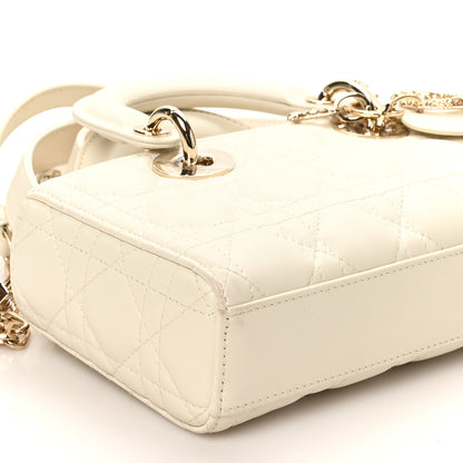 Christian Dior Lambskin Cannage Small Lady D-Joy Latte 9 of 10