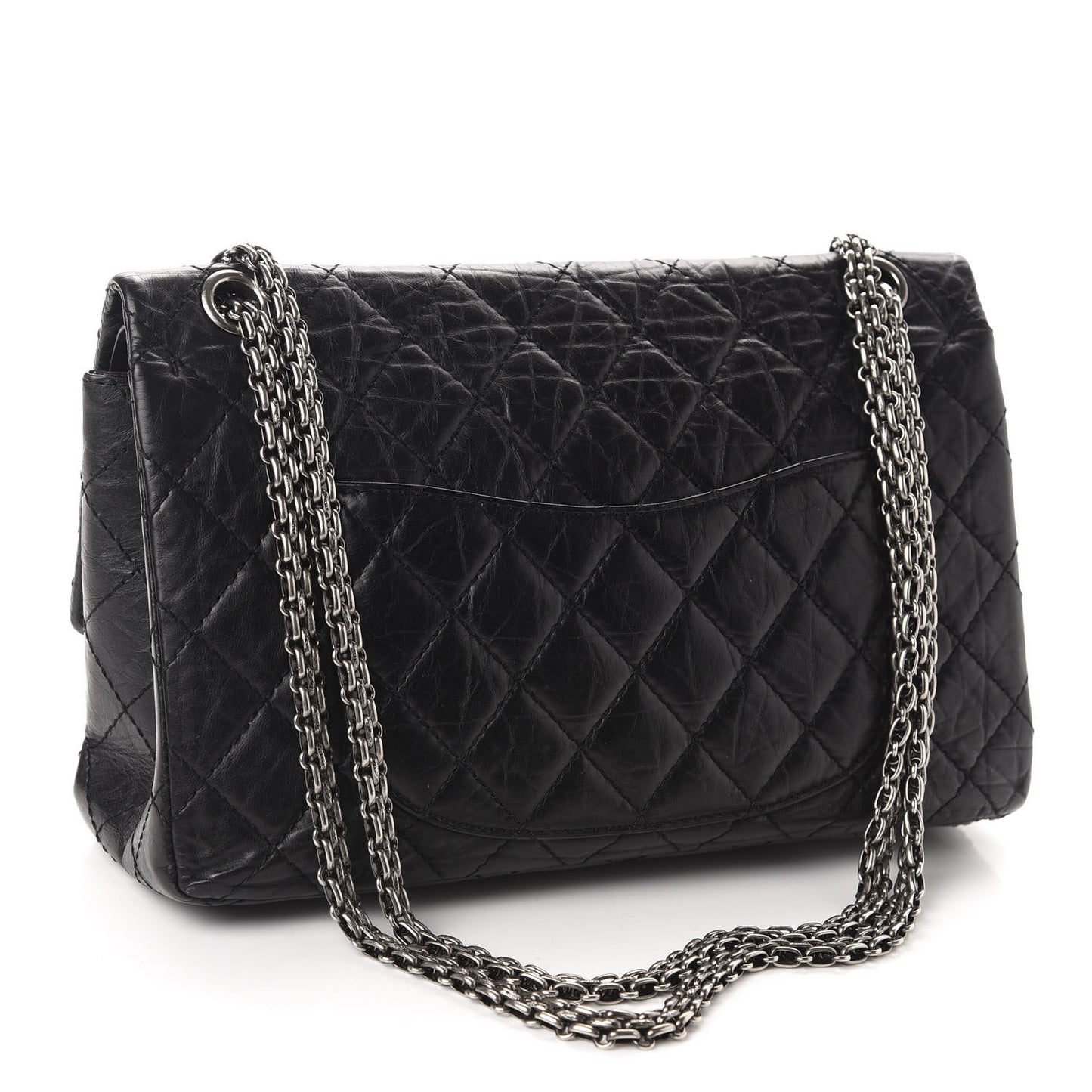Aged Calfskin Quilted 2.55 Reissue 226 Flap Black