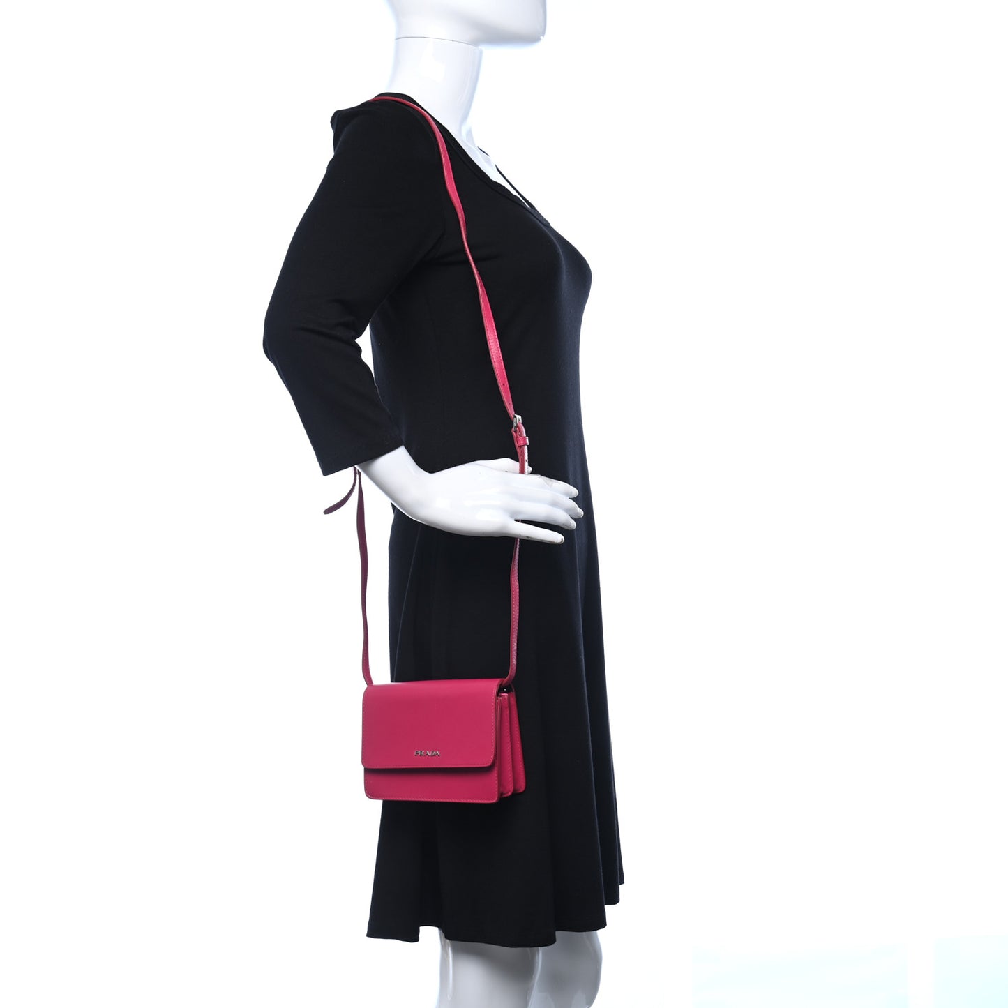City Calf Flap Crossbody Magenta