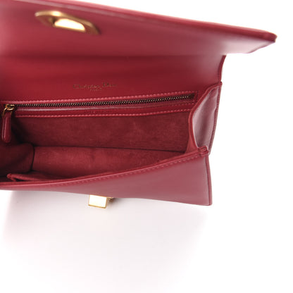 Christian Dior Calfskin Studded Small Diorama Flap Bag Burgundy 5 of 9