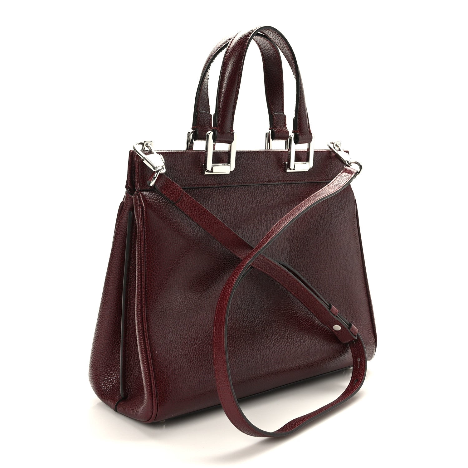 Gucci Grainy Calfskin Small Zumi Top Handle Bag Vintage Bordeaux 3 of 10