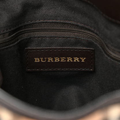 Burberry Haymarket Check Medium Golderton Tote Chocolate 7 of 16