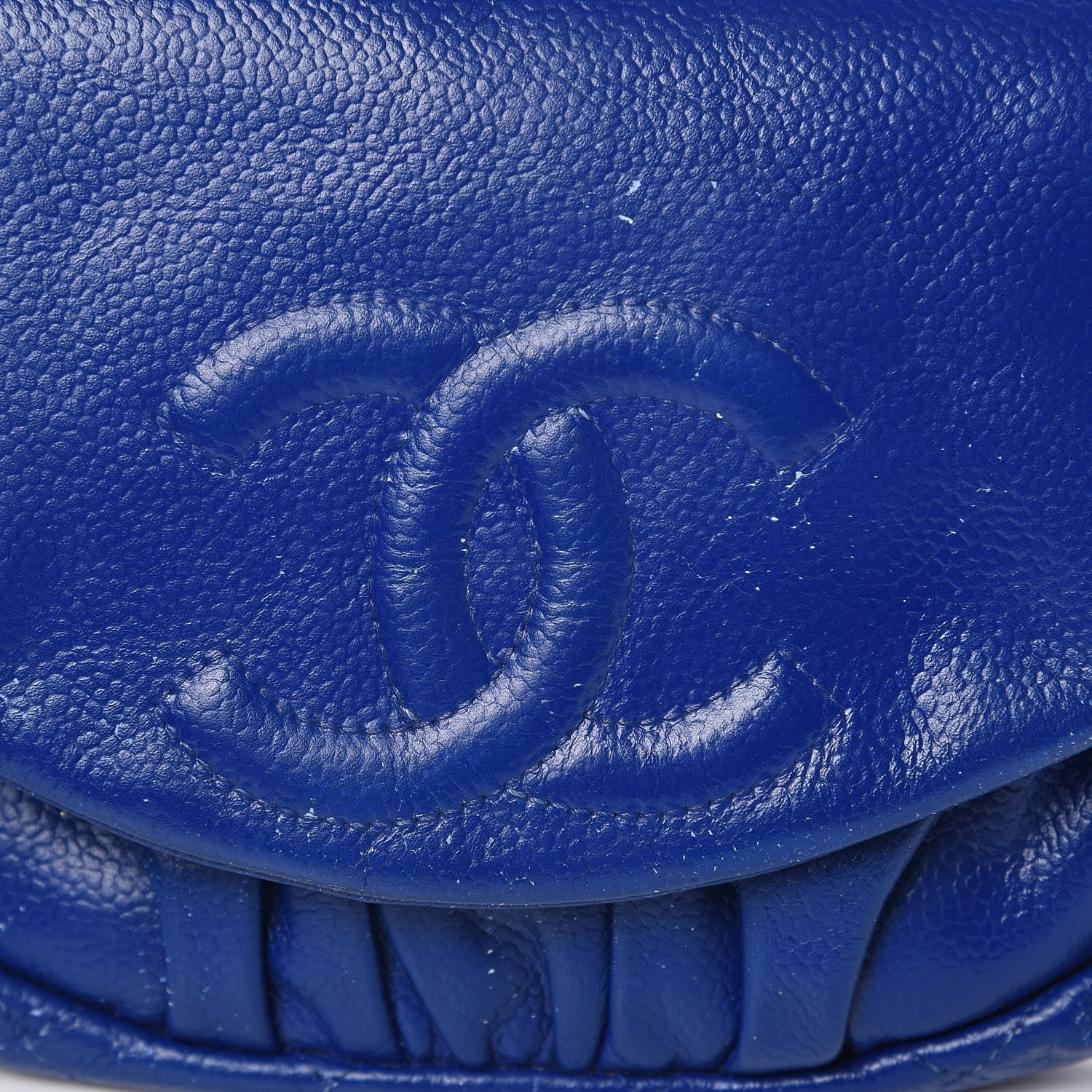 Chanel Caviar Half Moon Wallet On Chain WOC Blue 12 of 16