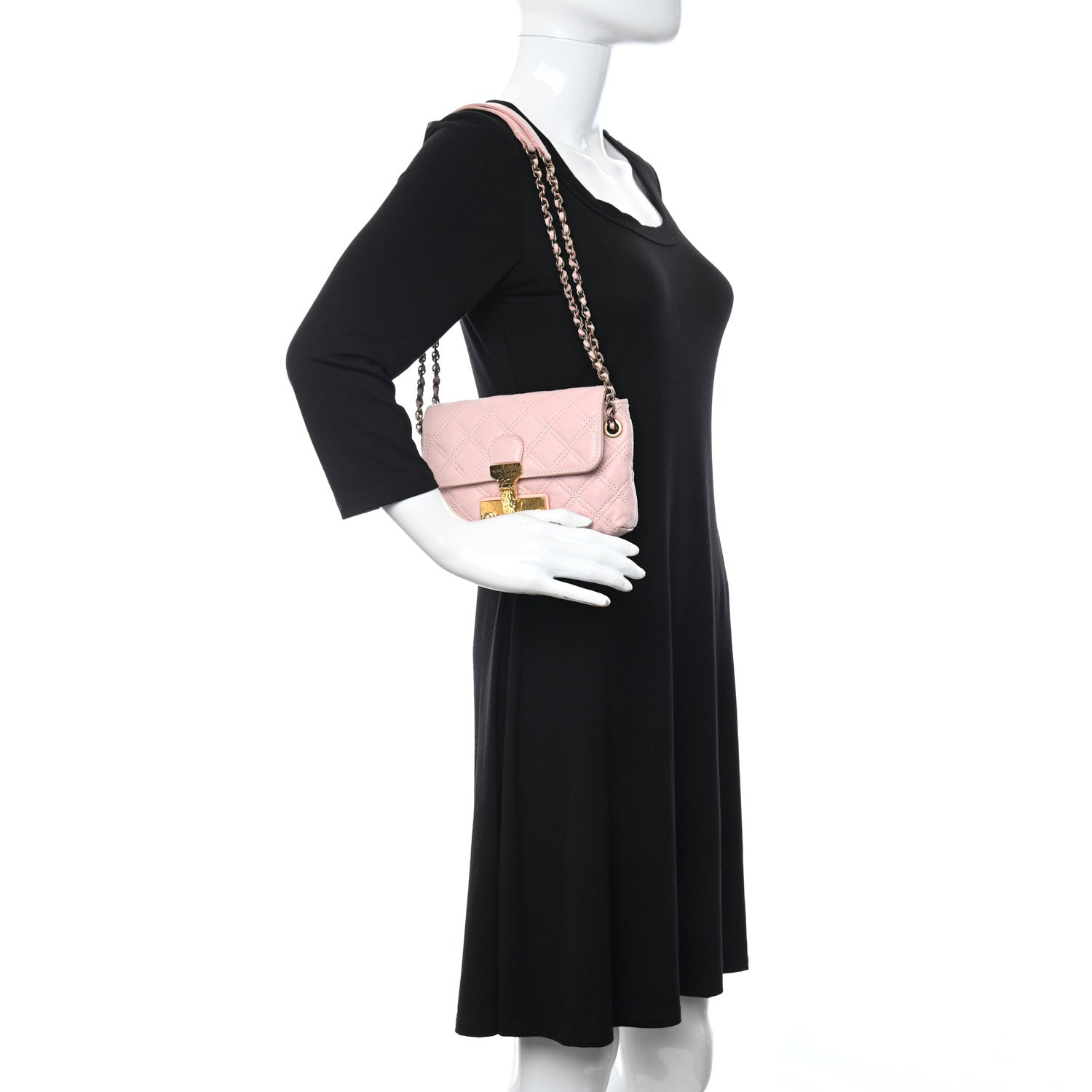 Marc Jacobs Lacquered Lambskin Baroque Single Flap Pink 2 of 12