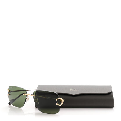 Cartier Metal Classic C De Cartier Sunglasses CT0330S Gold Green 8 of 8