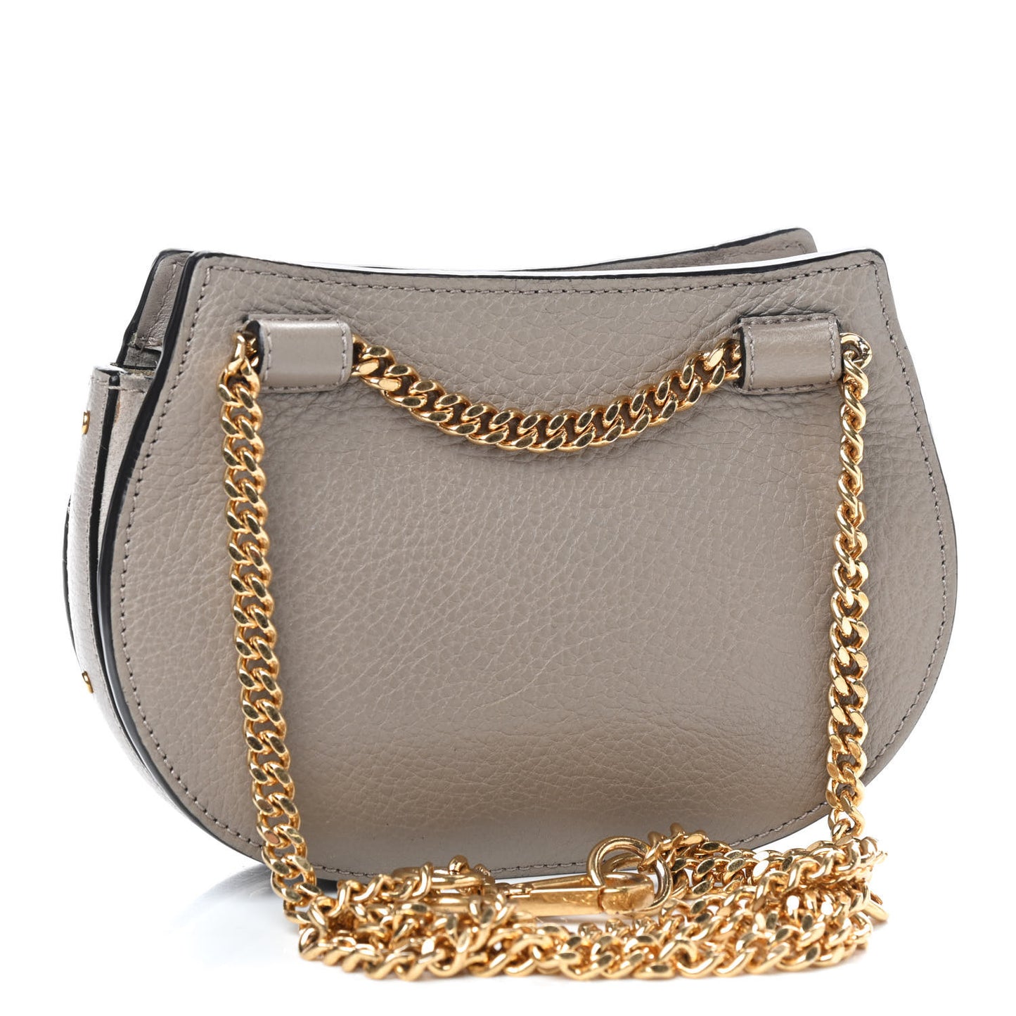 Calfskin Suede Mini Pixie Signature Belt Bag Motty Grey
