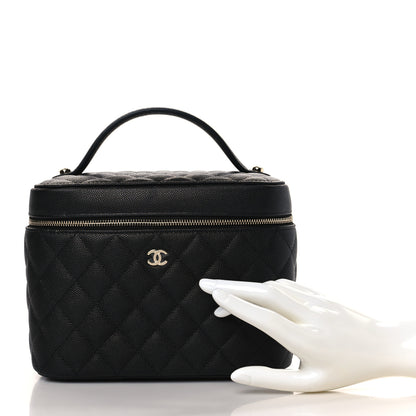 Chanel Caviar Quilted Large Vanity Pouch Black 3 of 12