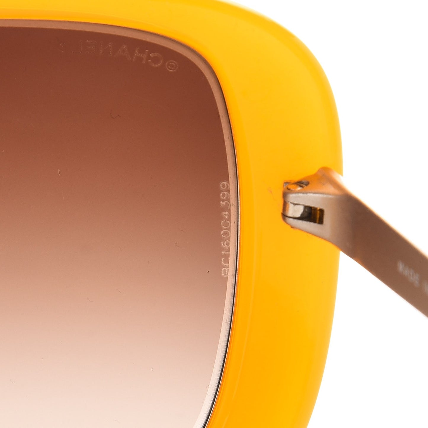 Oversize CC Logo Sunglasses 6044-T Yellow