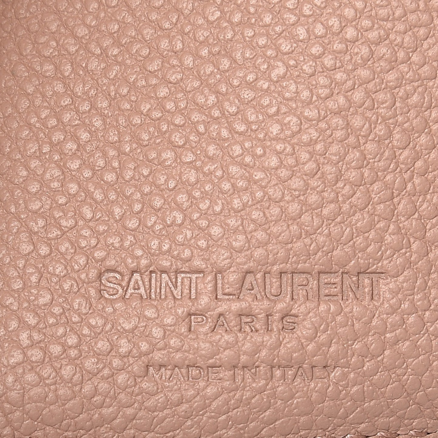 Grained Calfskin Paris Petite Compact Wallet Pale Pink