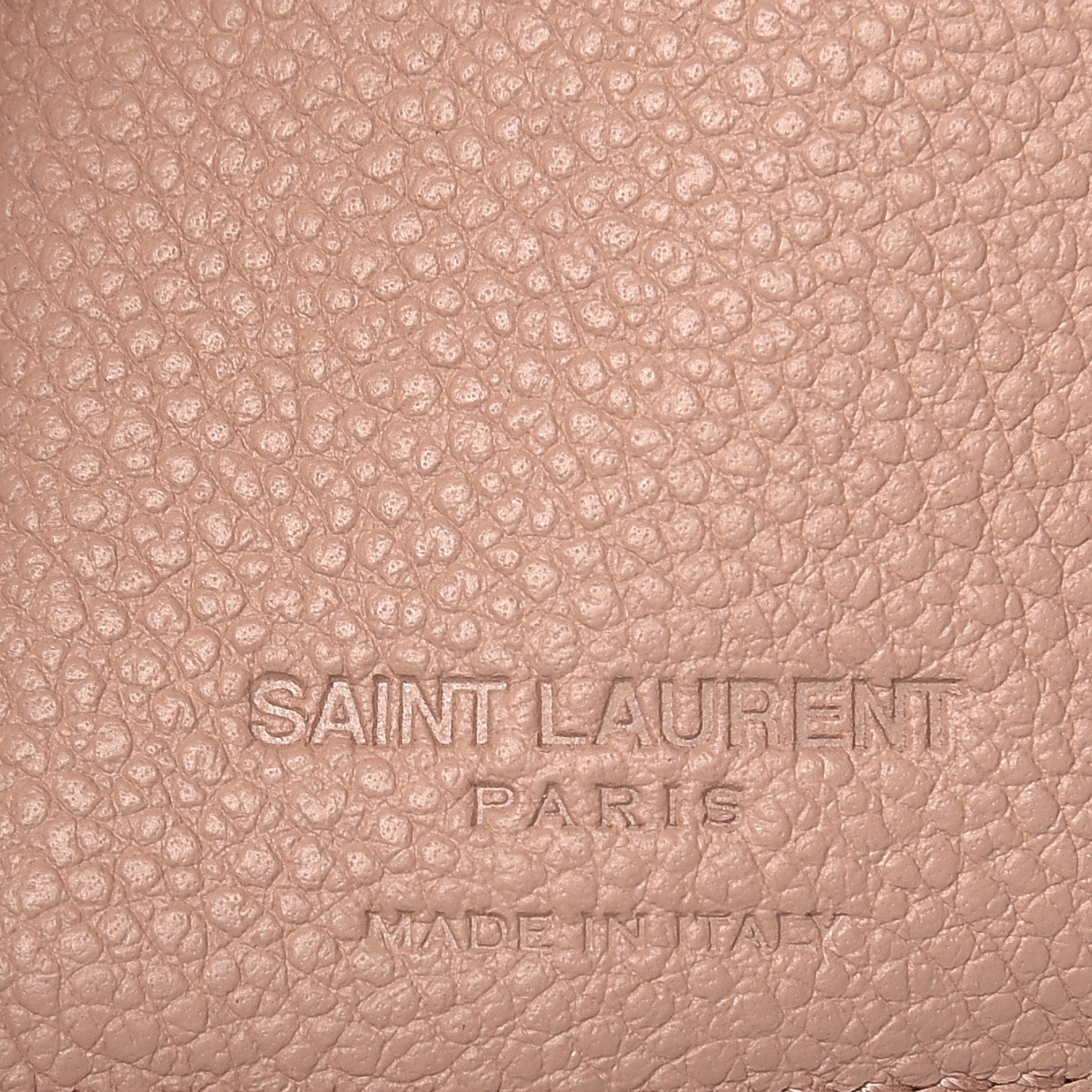 Saint Laurent Grained Calfskin Paris Petite Compact Wallet Pale Pink 6 of 8