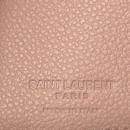Saint Laurent Grained Calfskin Paris Petite Compact Wallet Pale Pink 6 of 8