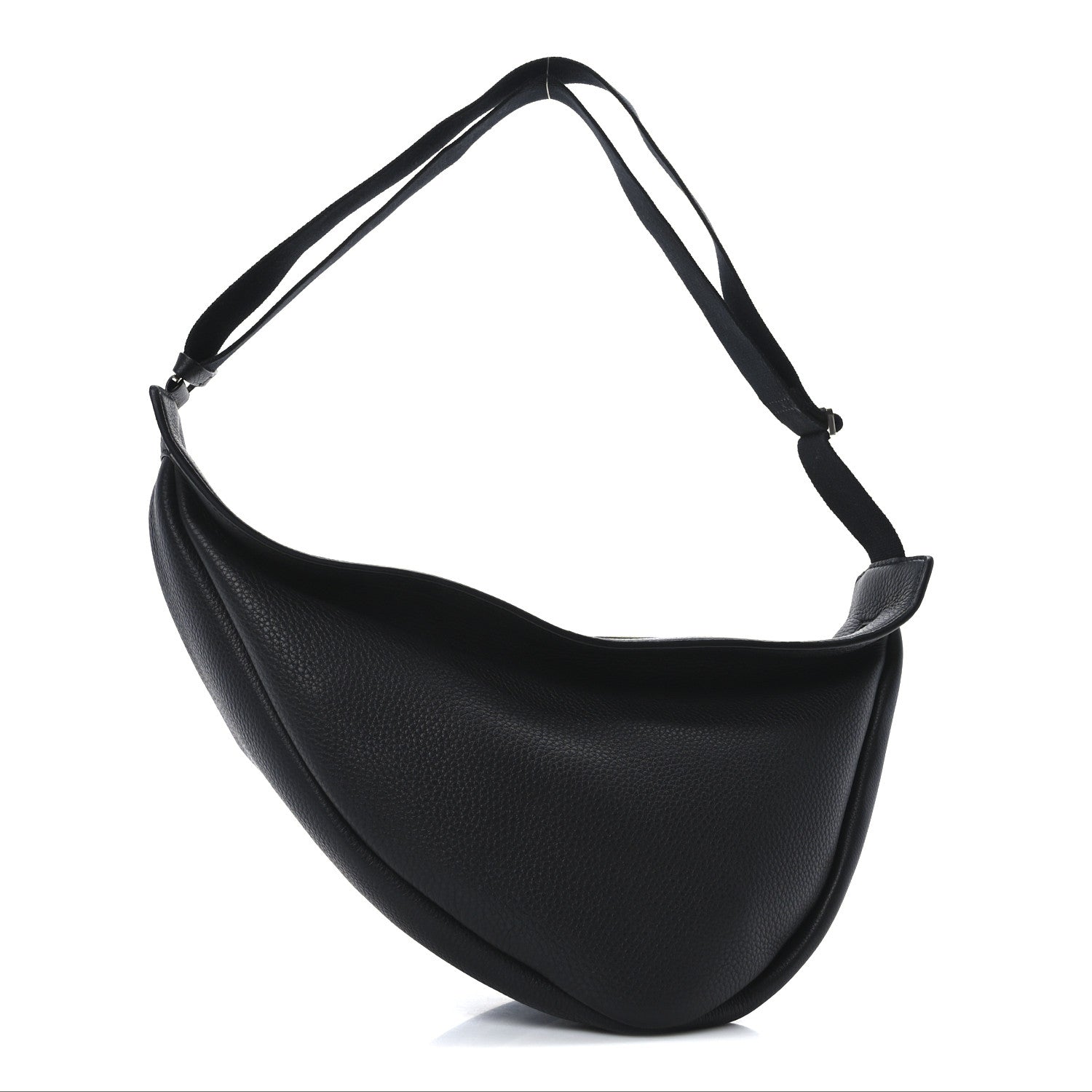 The Row Grained Calfskin Large Slouchy Banana Bag Black 1 of 9