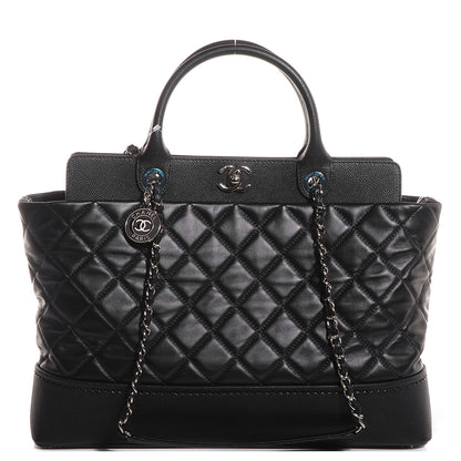 Chanel Lambskin Caviar Quilted Bi Coco Large Shopper Tote Black 1 of 9