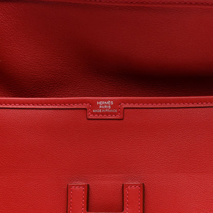 Hermes Swift Jige Duo Clutch Vermillion 12 of 13