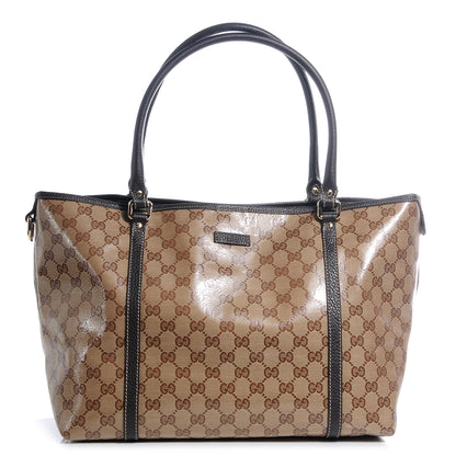 Gucci Crystal Monogram Medium Joy Tote Beige Ebony Testa di Moro 1 of 8