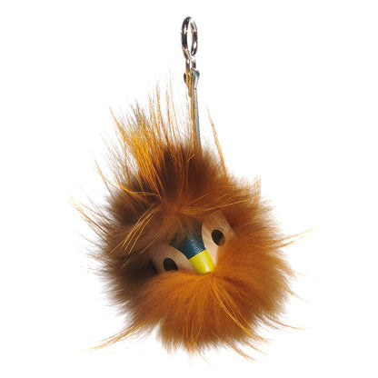 Fendi Fox Fur Vitello Lucy Junior Mini Monster Bag Bug Charm Ocean Multicolor Giallo 1 of 4