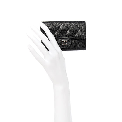 Chanel Caviar Quilted Flap Card Holder Black 2 of 9